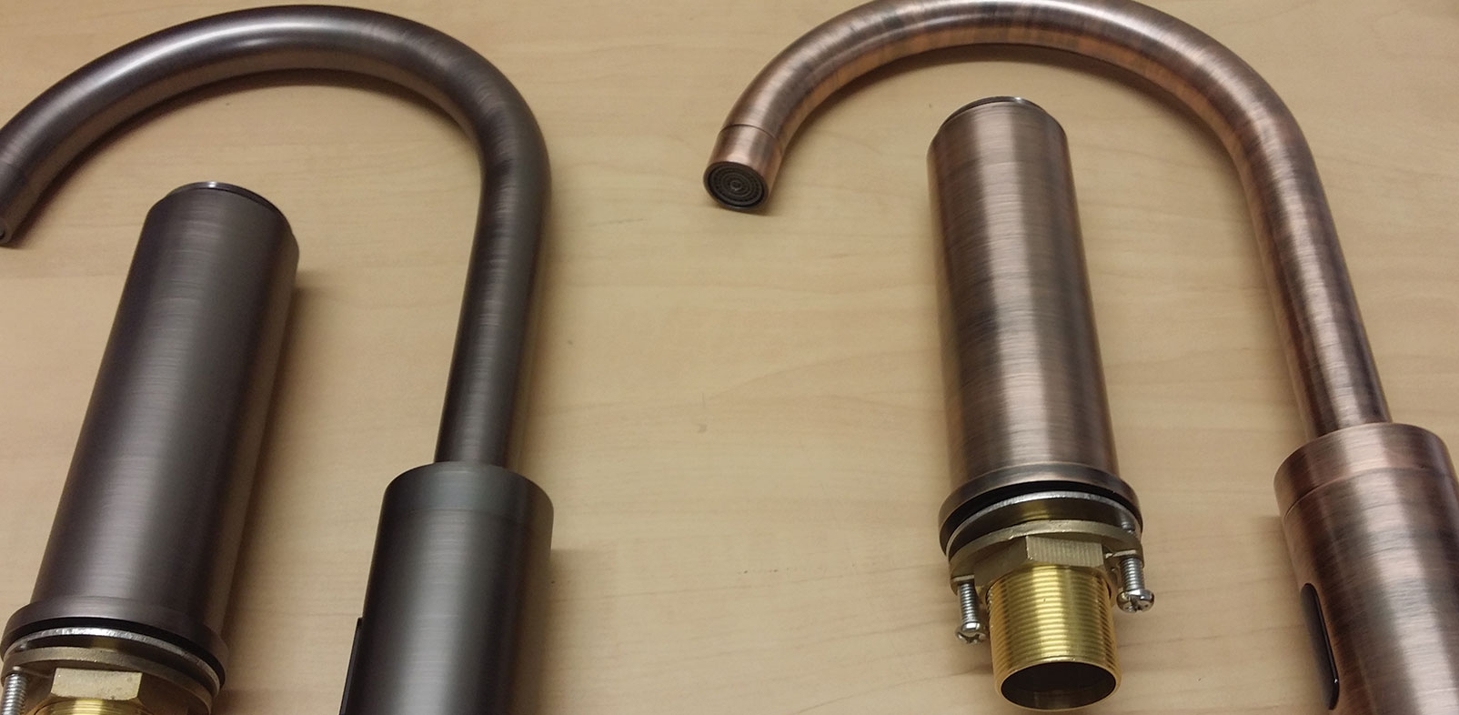 Light and Dark Bronze Finish Sensor tap